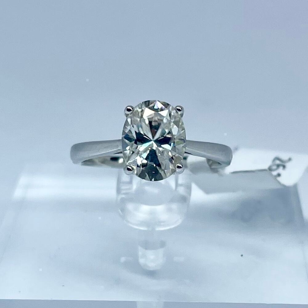 Ring White Stone Solitaire Ring